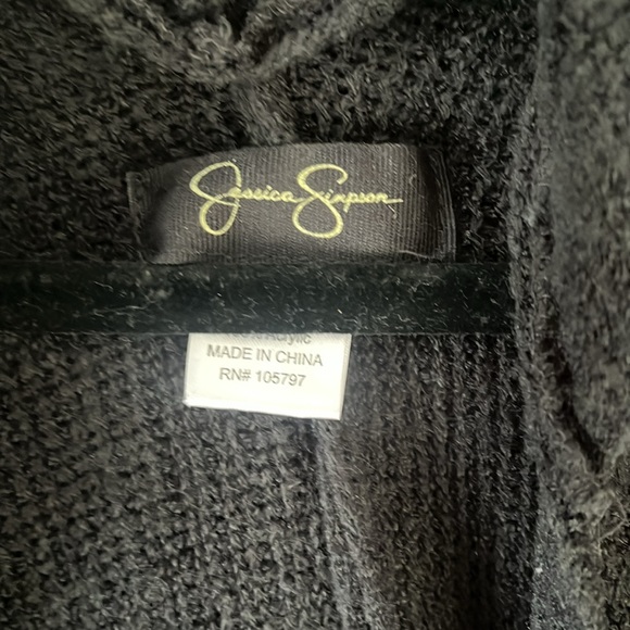 Black Sweater Poncho - Picture 2 of 6